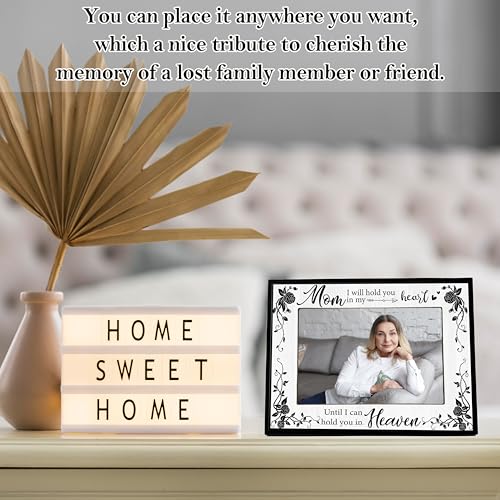 Memorial Picture Frame, Sympathy Gifts for Loss of Mother, Remembrance Gift for Mom Passing Away In Loving Memorial Frame for Tabletop Display Photo Insert - L05 - style: loss of mom 2