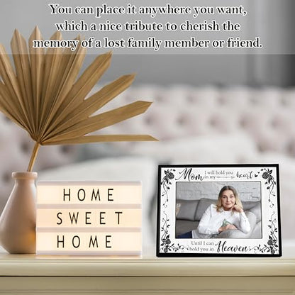 Memorial Picture Frame, Sympathy Gifts for Loss of Mother, Remembrance Gift for Mom Passing Away In Loving Memorial Frame for Tabletop Display Photo Insert - L05 - style: loss of mom 2