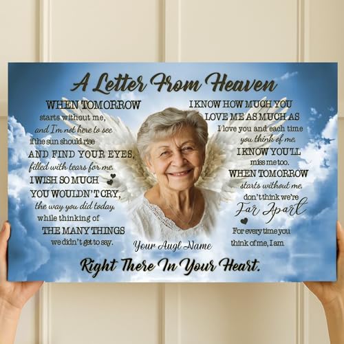 KiKiLuna Personalized Memorial Photo Canvas Wall Art - color: Design 10