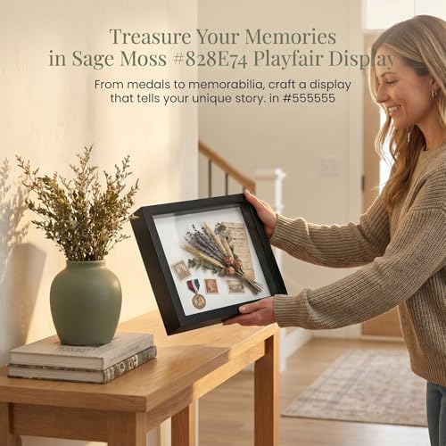 Black Shadow Box Frame, 1.2 Inch Deep MDF Wood Shadow Box with Acrylic (Not Glass), Wall Mount & Tabletop Display Case for Photos Dried Flowers Medals Memorial Keepsakes Crafts (Black, A4) - size: A4