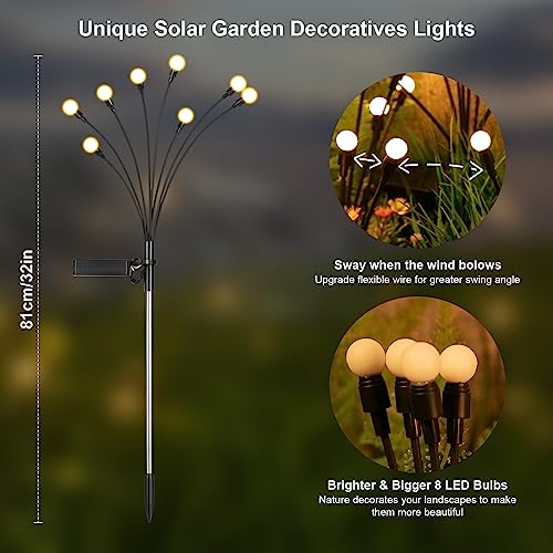 ASMAD Solar Lights Outdoor(4 Pack-32 LEDs),Solar Garden Lights,Fairy Lights - color: 4 Pack-32 LEDs