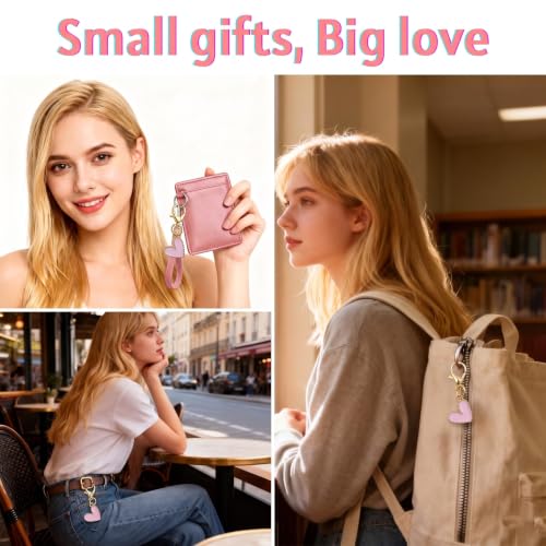 YOJO Pocket Hug Keychain, Love Keychain with Positive Affirmation Card, Emotional Support, Inspirational Gift - color: Pink