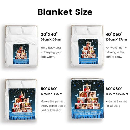 Gift for Couples Customized Picture Collage Throw Blanket for Adult Personalized Soft Flannel Blanket Using My Own Photo Comfy Blanket for Wife Husband Girlfriend Boyfriend Made in USA - color: Style 19