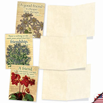The Best Card Company - 10 Assorted Flower Cards Blank for Women (4 x 5.12 Inch) - All Occasion Floral Greetings Boxed - Say it with Flowers M1710BN - style: Say It With Flowers