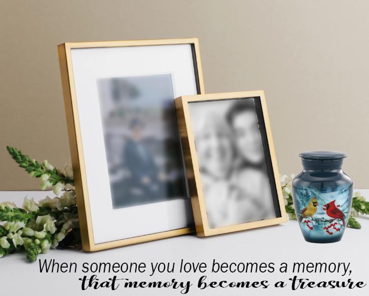 Immortal Memories Mini Cardinal Urn - Cozy Cardinals Sharing Urn with Velvet Case & Bag, Gray (CC-K Keepsake) - size: Keepsake