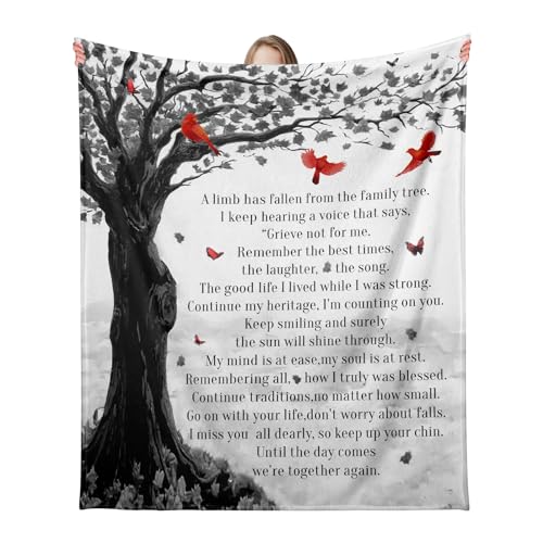Bereavement Gifts Sympathy Memorial Giifts, in Memory of Loved One Gift, Condolences in Loving Memory Blankets, Memorial Presents for Loss of Mother Father Pet Throw Blanket,40 * 50