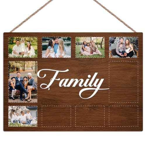 Family Photo Board, Collage Photo Hanging Display Picture Board - color: Family