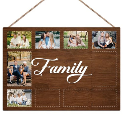Family Photo Board, Collage Photo Hanging Display Picture Board - color: Family