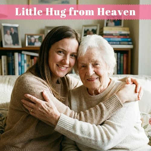EYxsaxenk Loss of Mother Sympathy Gift - Little Hug From Heaven Pocket Hug with Memorial Card Envelope Pink Heart Natural Stone Memorial Gift Loss of Mom Sympathy Bereavement Favor - color: Mom