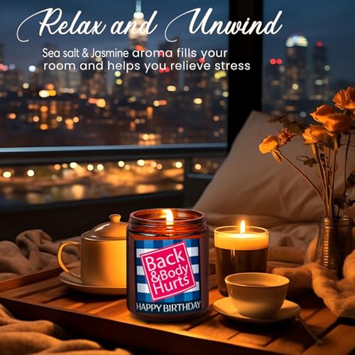 Birthday Gifts for Women Men - Sending Love Hugs Bday Candle for Her Him - 16th18th 21st 30th 40th 50th Happy Birthday Candle Gift for Sister Mom Wife Friends - Jasmine Relaxing Soy Spa Candle - color: Happy Bday-Hug
