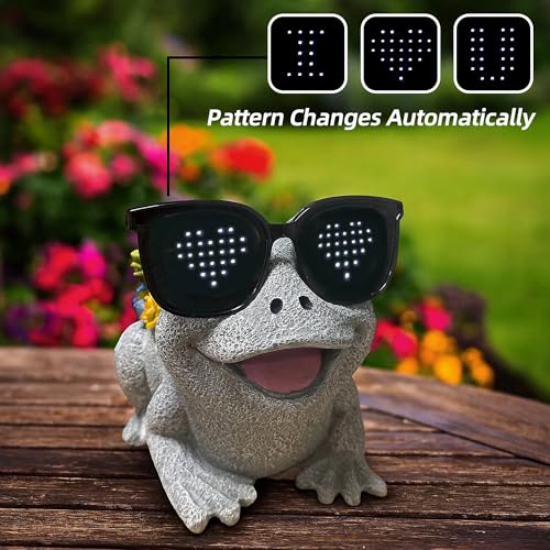Frog Solar Garden Statue Decor with Succulent and Led Lights Outdoor Decoration for Lawn Backyard Patio Yard Ornament Housewarming Birthday Gifts for Mom Grandma Women - style: Frog