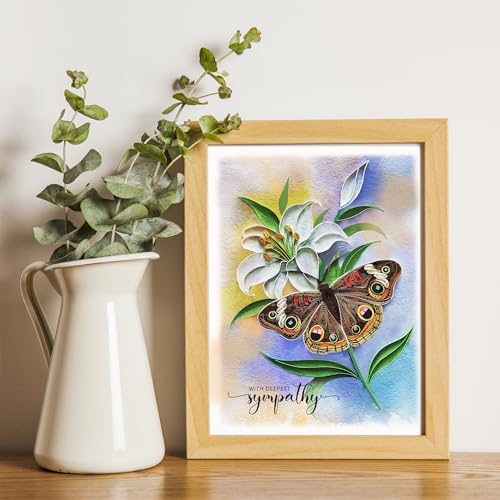 Buffterly Sympathy Quilling Card, Animal Sympathy, Thinking Of You for All Occassions, Animal Quill Card for Him, Her, Friend (Buffterly) - color: Buffterly Sympathy