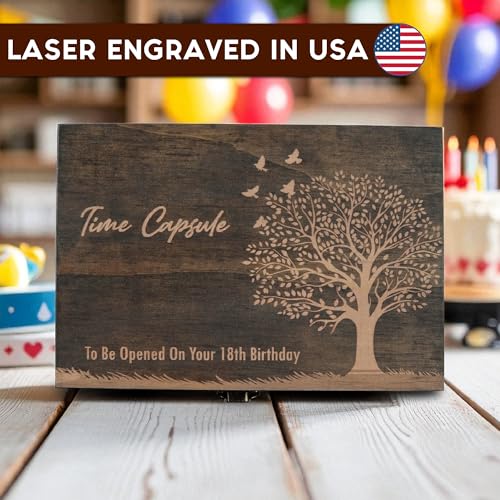 Baby Time Capsule Box to Open at 18, Baby Shower & First Birthday Gift - size: Medium, style: Time Capsule