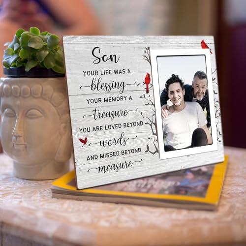 SteadStyle Memorial Gifts for Loss of Son, Memorial Picture Frames 10x8 In - style: Son
