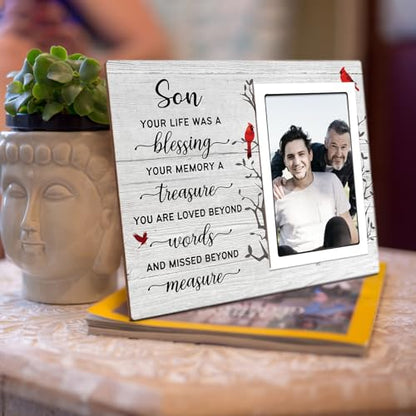 SteadStyle Memorial Gifts for Loss of Son, Memorial Picture Frames 10x8 In - style: Son