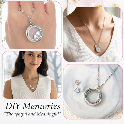 Pet Fur Memorial Necklace Dog Cat Ashes Hair Keepsake Necklace Small Transparent Glass Circle Chain Pet Urn Pendant Memorial Jewelry for Men Women Vial Souvenir