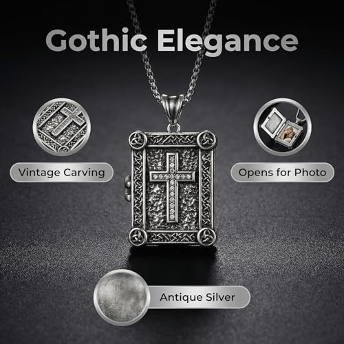 925 Sterling Silver Patron Saint Necklace Amulet Miraculous Medal Pendant Jewelry for Men Women with Friendship Talisman Travel Inspirational Gifts - color: Black-J-1