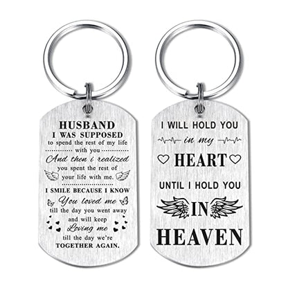 TANWIH Memorial Gifts for Loss of Husband Loss of Wife Sympathy Gifts Bereavement Keychain - color: Memory Husband