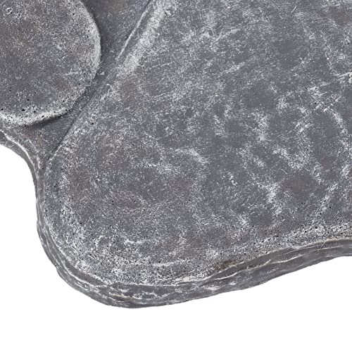 Pawprint Memorial Stone, DIY Lettering Beautiful Dog Grave Marker Comforting for Backyard for Puppy (Rock Grey)