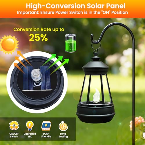 2 Pack Small Solar Lanterns Outdoor Waterproof