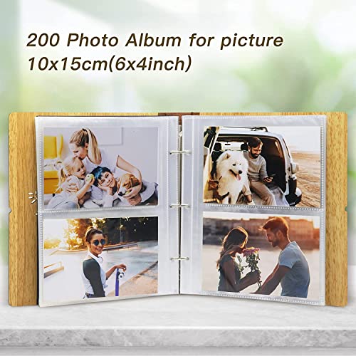 SEEHAN 4x6 Photo Album 200 Photos Small Photo Album 4x6 Picture Family Photos Book, Mothers' Day Gift for Mom from Daughter Son Grandma Gifts - color: Yellow