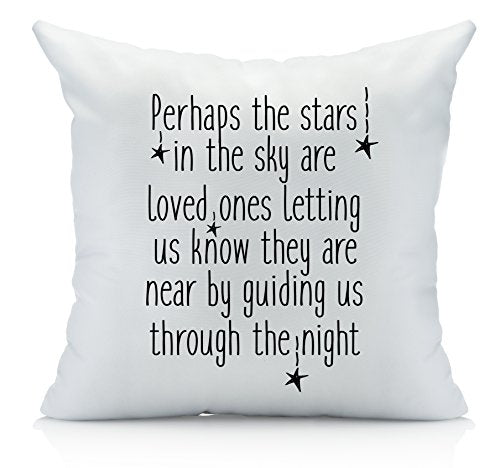 Hug Me Throw Pillow Cover - Bereavement Gift Pillowcase Him or Her (18x18 Inch Throw, Star Bereavement)