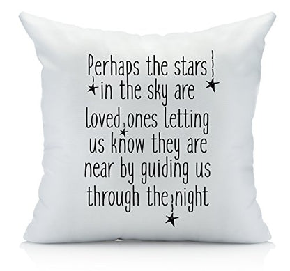 Hug Me Throw Pillow Cover - Bereavement Gift Pillowcase Him or Her (18x18 Inch Throw, Star Bereavement)