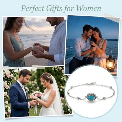 Turquoise Urn Bracelet For Ashes For Women Cremation Bracelets Cremation Jewelry For Ashes