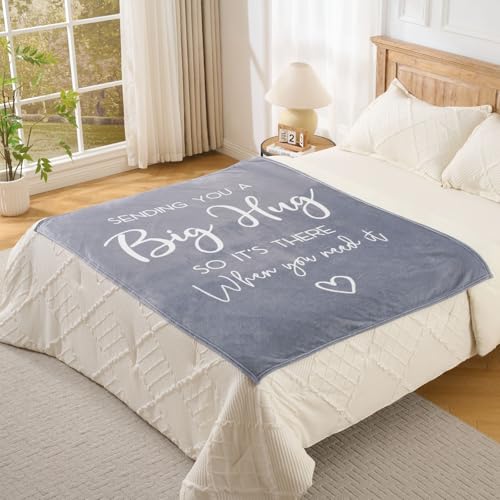 Grey Inspirational Healing Throw Blanket – Soft Flannel Fleece 50″×60″ – Get Well Soon Gifts for Women & Men – Sympathy, Thinking of You & Birthday Gift Blanket – All-Season Comfort and Warmth - color: Get Well-grey2