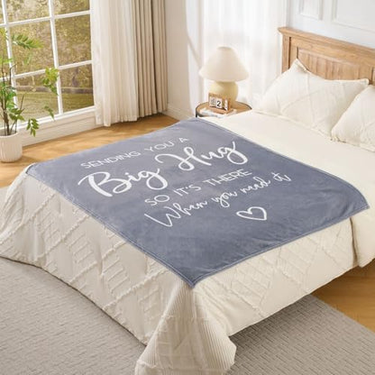 Grey Inspirational Healing Throw Blanket – Soft Flannel Fleece 50″×60″ – Get Well Soon Gifts for Women & Men – Sympathy, Thinking of You & Birthday Gift Blanket – All-Season Comfort and Warmth - color: Get Well-grey2