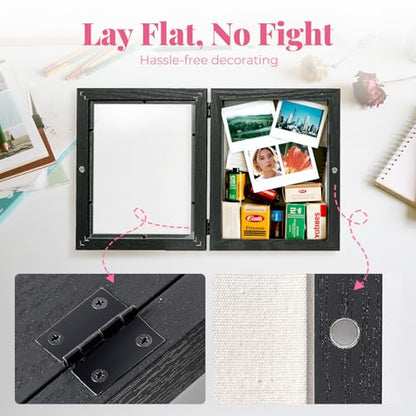HOUSE DAY 8x10 Deep Shadow Box Frame with Linen Back, Black - color: Black, size: 8x10
