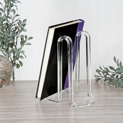 Plymor Clear Acrylic Ribbon-Style Display Easel, 7.5" H x 4" W x 6" D - size: 7.5" x 4" x 6"