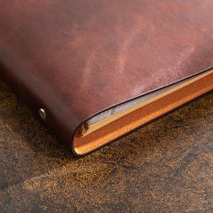 Leather Photo Album for 4x6 Pictures Photo Book With 30 Writing Paper for Family Wedding Anniversary Baby Vacation Picture Album (Brown) - color: Brown