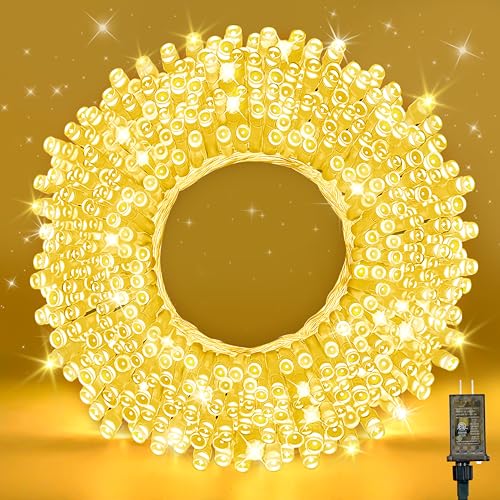 Outside LEDs Warm White LED String Lights – 66FT Transparent Wire, Waterproof & Connectable Christmas Tree Lights for Indoor Outdoor Holiday Décor - color: Warm White, size: 66FT