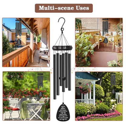 Soopau Sympathy Gifts for Loss of Loved One, 30" Metal Memorial Wind Chimes for Loss of Mom Dad, Windchimes in Memory of A Loved One, Bereavement Condolences Gift