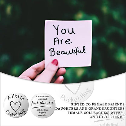 Pocket Hug Token for Women Men Him Birthday Inspirational Gifts for Daughter Friend Long Distance Gifts for Wife Mom - color: Fuck This Shit