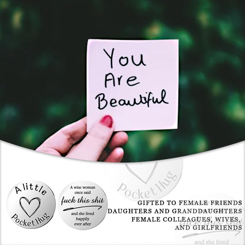 Pocket Hug Token for Women Men Him Birthday Inspirational Gifts for Daughter Friend Long Distance Gifts for Wife Mom - color: Fuck This Shit