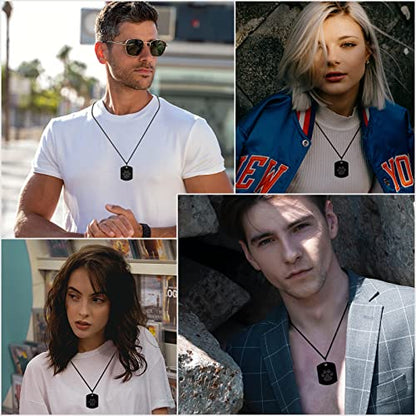 Yinkin 3 Pcs Pet Cremation Jewelry Urn Memorial Ashes Necklace for Women Men Animal Lover Keepsake Pendant Titanium Steel Pet Paw Print Necklace for Cat Dog Puppy Funeral with Filling Kit