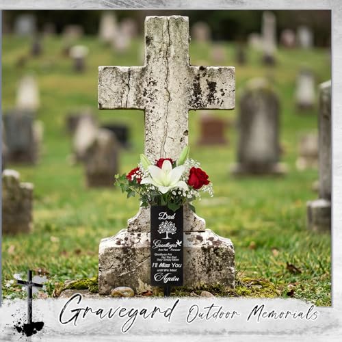 Geosar Cemetery Vases for Grave, Goodby are Not the End - style: Goodby Are Not the End