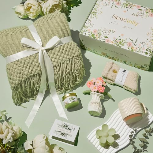 OHATOS Sympathy Gift Baskets for Women, Get Well Soon Care Package Self Care Birthday Gifts for Women, Thinking of You Inspirational Basket After Surgery for Her Wife Mom Friend Sister Girlfriend