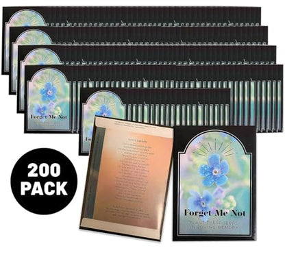200 Pcs Funeral Favors Forget Me Not Memorial Seed Packets - 200 Individual Seed Packets - Celebration of Life - Recuerdos de Difuntos para DAR En UNA Misa - size: 200 Pack