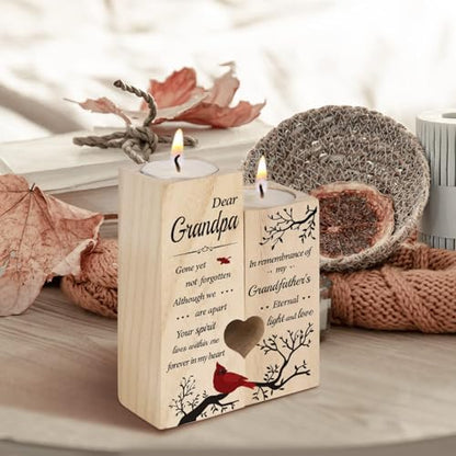 SteadStyle Grandpa Memorial Gifts, Memorial Cardinal Candlestick Holders - style: Grandpa