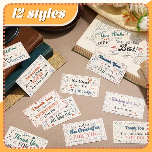 Yeaqee Employee Appreciation Cards Kudos Notes Motivational Blank,Drawing - style: Drawing