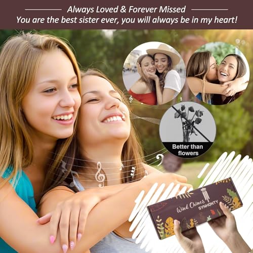 Memorial Gifts for Loss of Sister, 25''Memorial Wind Chimes of Sympathy Gifts for Loss of Sister, Bereavement, Condolence, Remembrance Gifts,Windchimes in Memory - size: Sister
