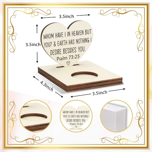Memorial Tealight Candle Holder with Psalm 73:25 Verse, Heart-Shaped Remembrance Plaque, Sympathy & Bereavement Gift for Loved Ones,LMM1 - color: Loved Ones