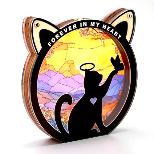 Pet Paw Print KeepSake Dog Memorial Suncatcher – Pet Fur Keepsake for Dog Hair, pet Hair Memorial keepsake - color: Miarita- Cat Fur Keepsake