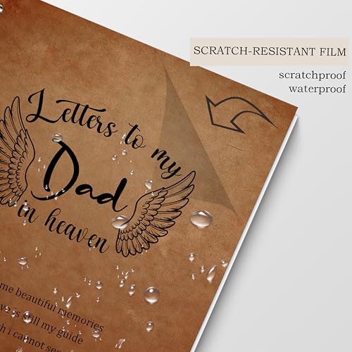 Letters to Heaven Notebook Journal 5.5x8.3, Memorial Gifts for Loss of Dad, Remembrance Bereavement Gifts Spiral Hardcover Notebook, Bereavement Gift for Loss of Father, Grief Journal - color: Letters to Dad in Heaven
