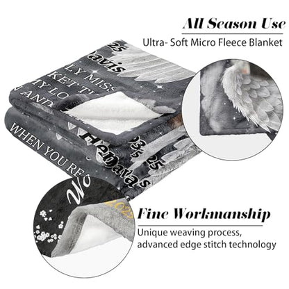 Vsmoedb Custom Memorial Blanket with Pictures for Loss of Loved One - color: Select06