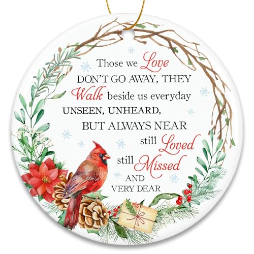 ZAGKOO Cardinal Christmas Ornament - Memorial Christmas Ornament | Sympathy Gifts, Bereavement Gifts for Loss of Loved One - Remembrance Ornaments - Red Cardinal Decoration for Xmas Tree 2026 - color: Memorial 15