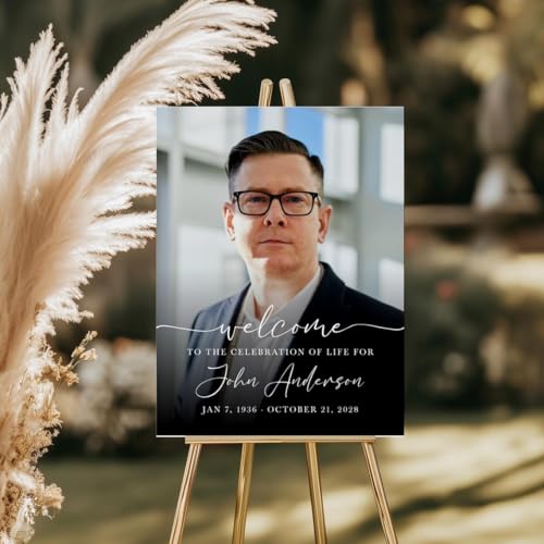 Funeral Welcome Sign, Celebration of Life Signs, Sign For Memorial #13 - color: Version #12
